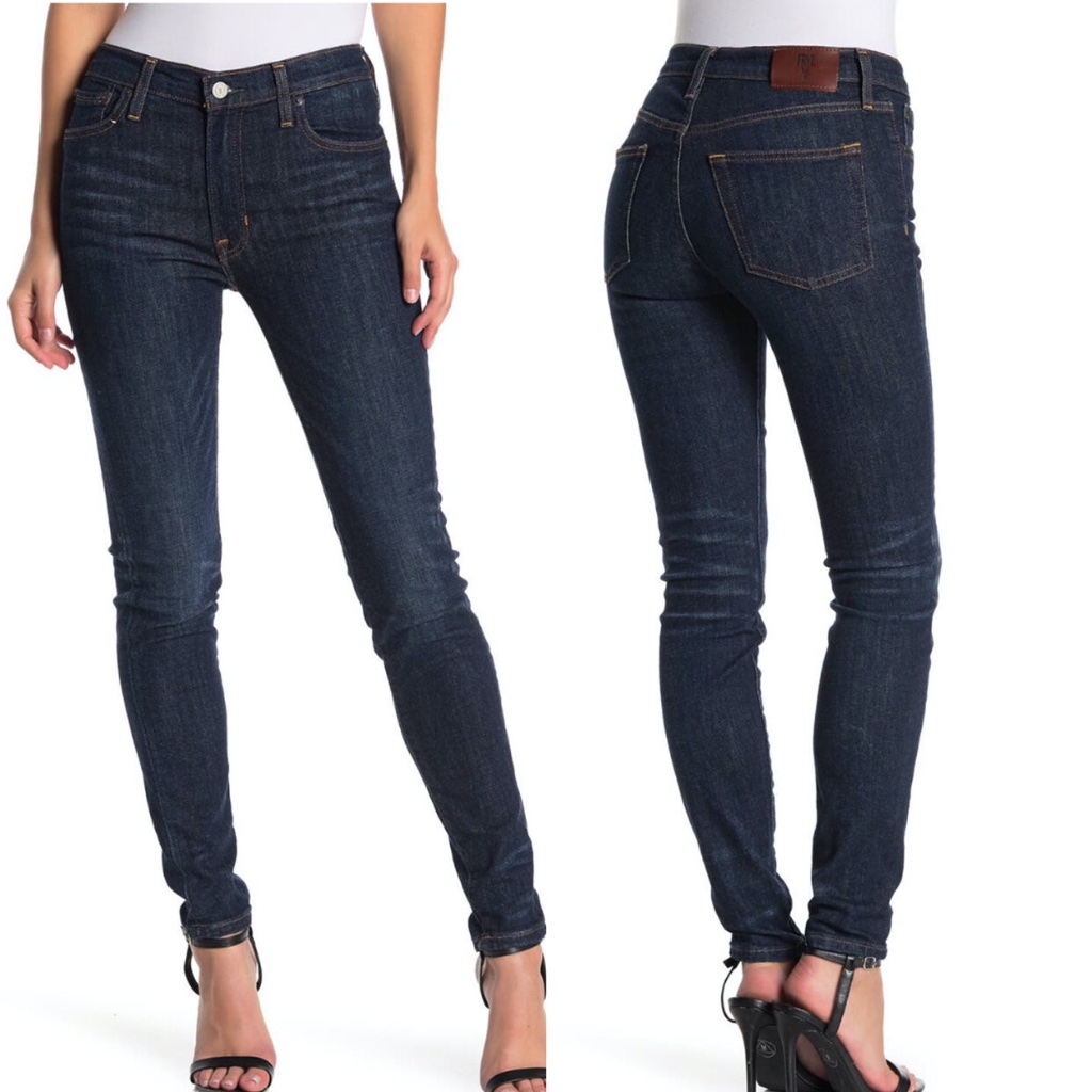 Nwt Frye Addie Mid Rise Skinny Jeans Blake Wash